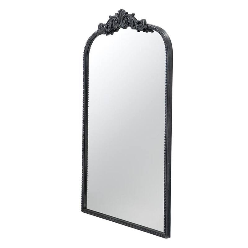 HomeRoots 36" Black Arch Iron Framed Accent Mirror - 24' X '36' X '1.5