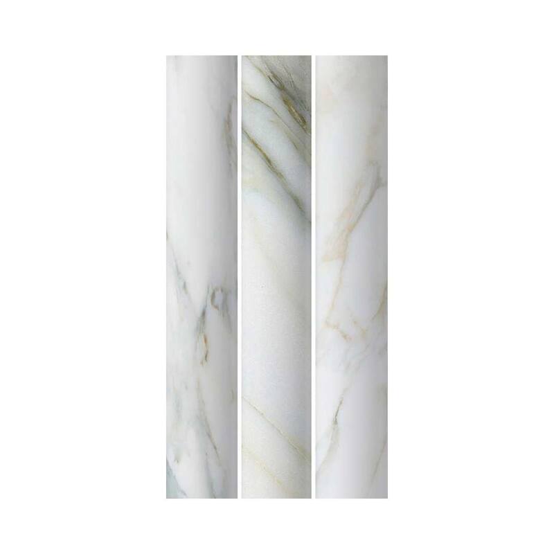 Lyrical 4.5x9 Matte Marble Look Porcelain Fluted Ribbed Tile - Wall, Backplash