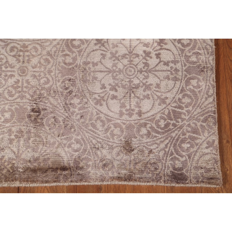 All-Over Geometric Modern Indian Accent Rug Handmade Wool Carpet - 2'0"x 3'9"