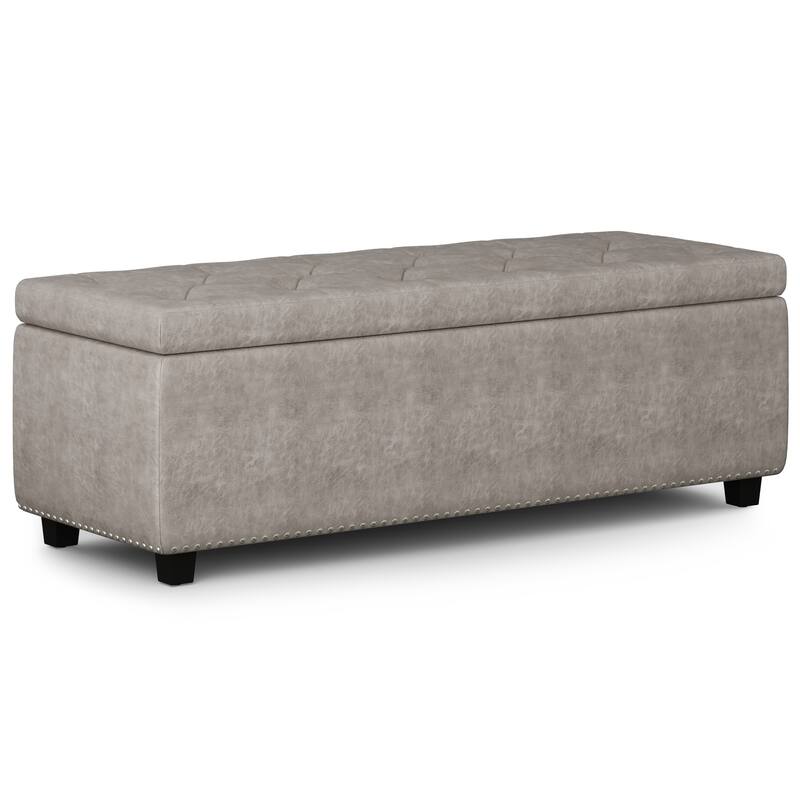 WYNDENHALL Springfield 48 inch Wide Rectangle Storage Ottoman