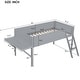 preview thumbnail 4 of 12, Twin Wood Gaming Loft Bed with LED Desk