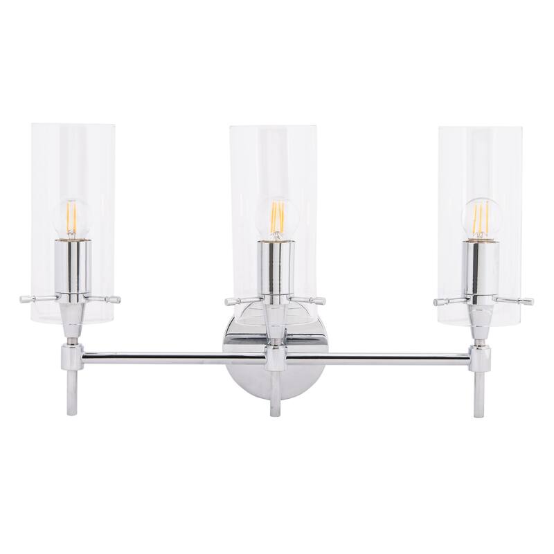 SAFAVIEH Lighting Annarosa 3-Light Led Vanity Sconce - 20.7" W x 5.3" L x 12.6" H - 21Wx5Dx13H