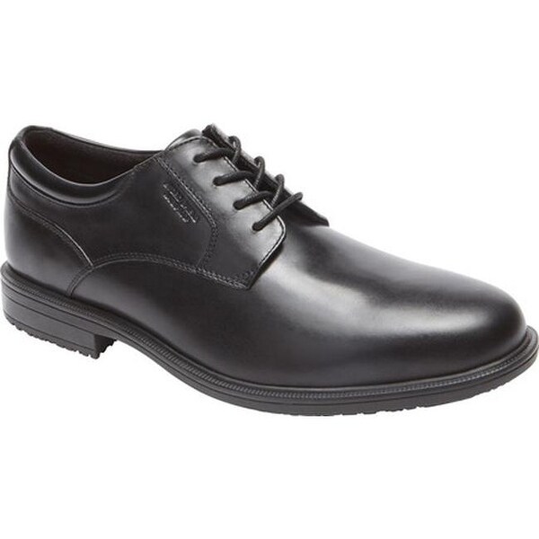 Shop Rockport Men's Essential Details II Plain Toe Oxford Black Leather ...