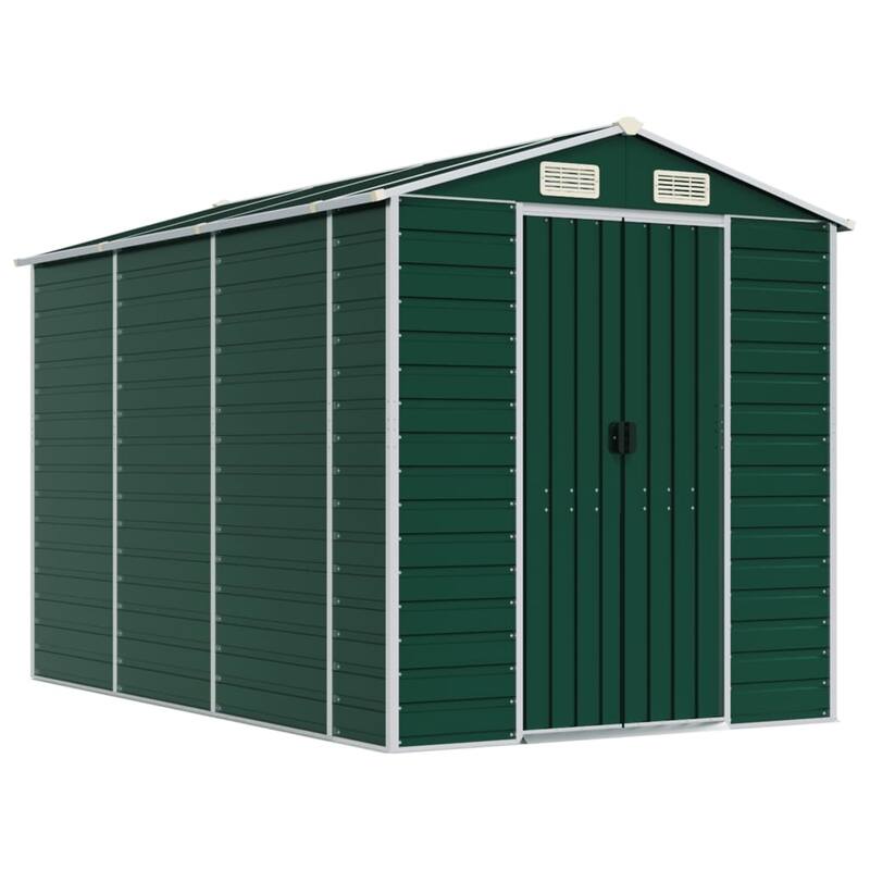 vidaXL Garden Shed Metal Outdoor Storage Shed Anthracite Galvanized Steel
