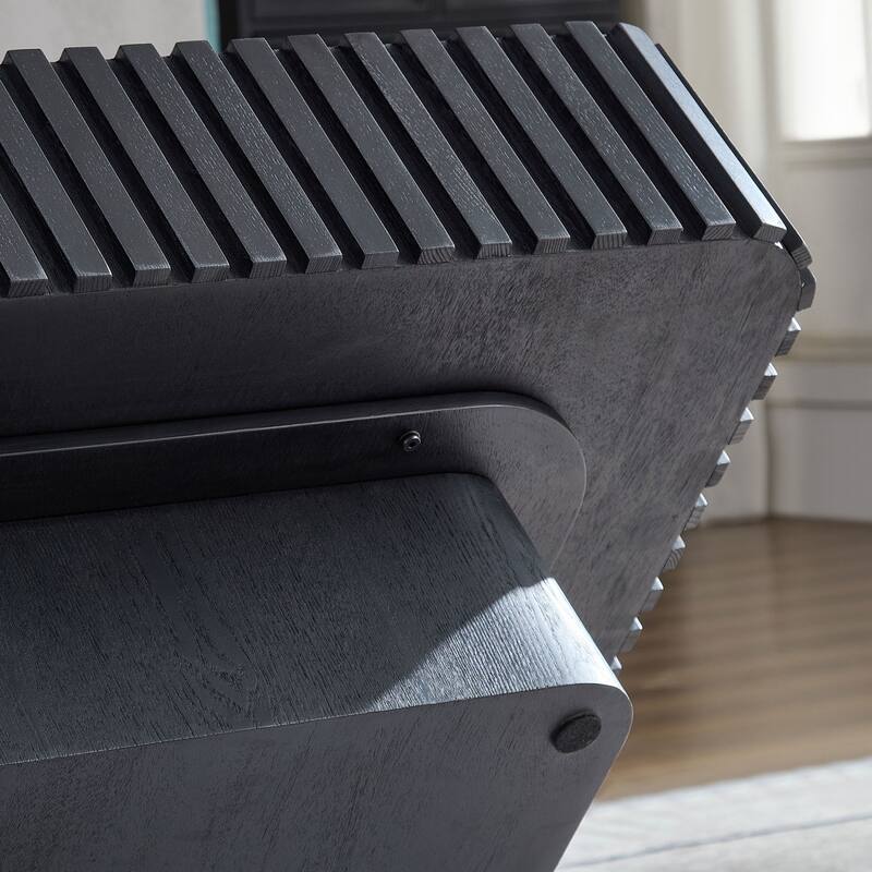 Modern Handcraft Drum Square Wooden Coffee Table