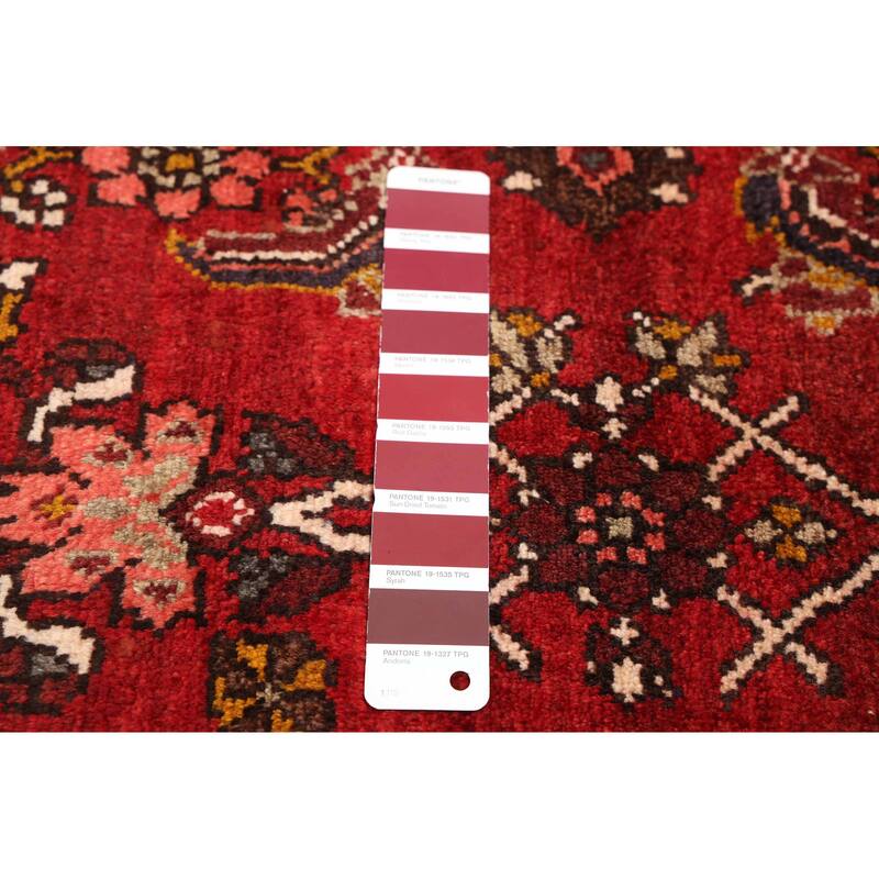 ECARPETGALLERY Hand-knotted Andelz Red Wool Rug - 3'6 x 10'2