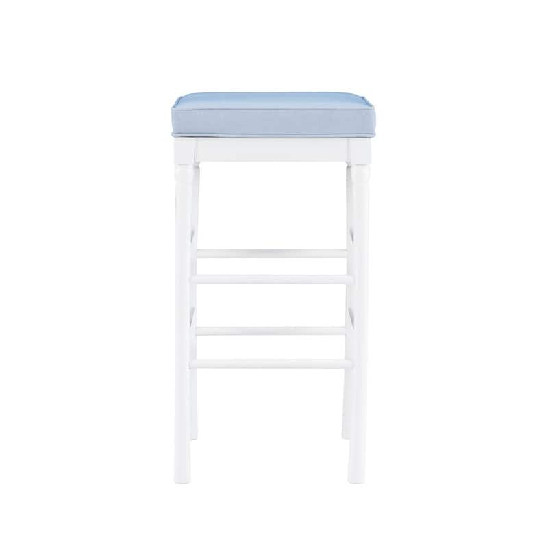Poloma 32.5-in White Backless Barstool (Set of 2)