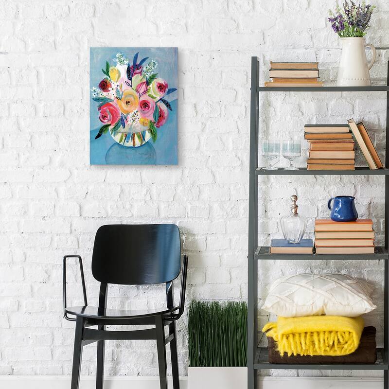 Glass Table Bouquet Canvas Art Print