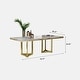 preview thumbnail 51 of 58, Modern Marble Dining Table with White Rectangular Tabletop Gold Stainless Legs, Dining Room Table