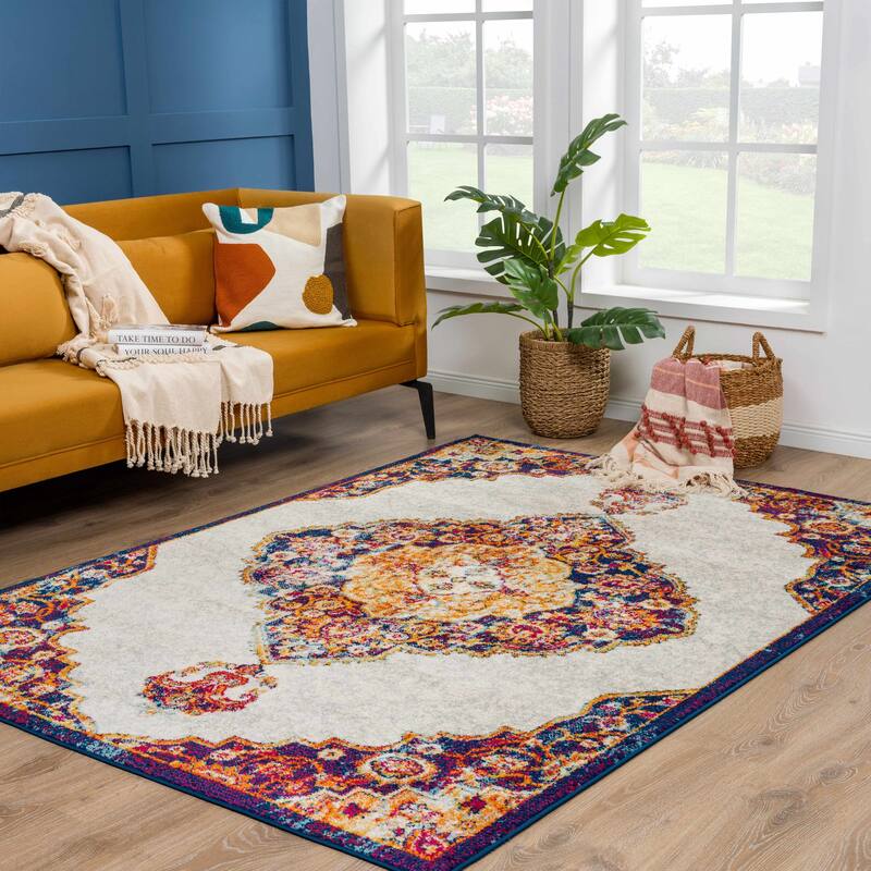 Hauteloom Istanbul Collection Vintage Oriental Traditional Medallion Area Rug