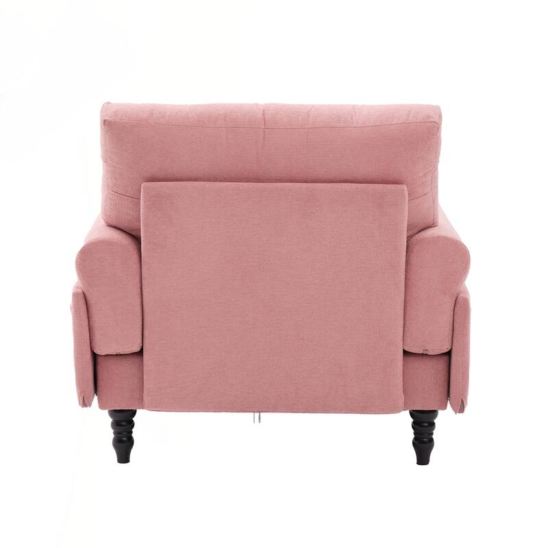 Modern Minimalist Chenille Fabric Chaise Lounge Recliner Single Sofa Living Room Bedroom