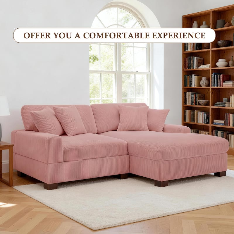 Oversized L-shaped Modular Sectional Sofa with Chaise Lounge