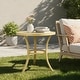 preview thumbnail 17 of 30, Metal Outdoor Round Side Table, Patio Coffee Bistro Table for Indoor Outdoor Yellow