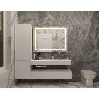 AQUADOM Royale Plus 24"x30"x5 Right Hinge Bathroom Led Lighted Medicine Cabinet Defogger LED 3X Magnifying Mirror Interior Light
