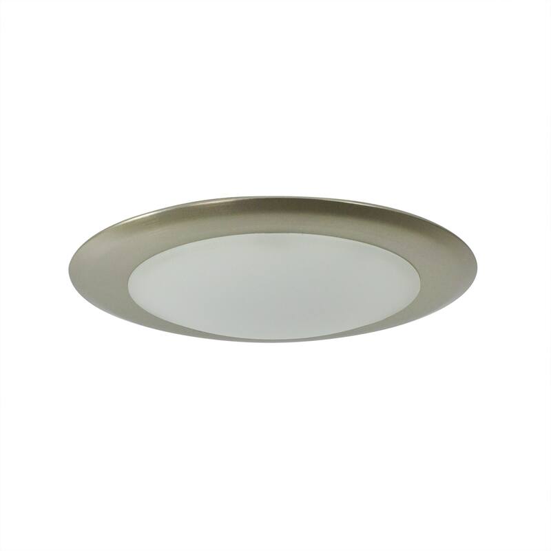 Nora Lighting Opal 8" Wide LED Retrofit Flush Mount Bowl Ceiling - Natural Metal