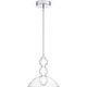 preview thumbnail 4 of 7, Elway Integrated LED Polished Chrome Pendant