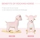 preview thumbnail 5 of 8, Deer Design Kids Rocking Horse with Realistic Sound Effects, Plush Body, and Pedals for Balance and Comfort