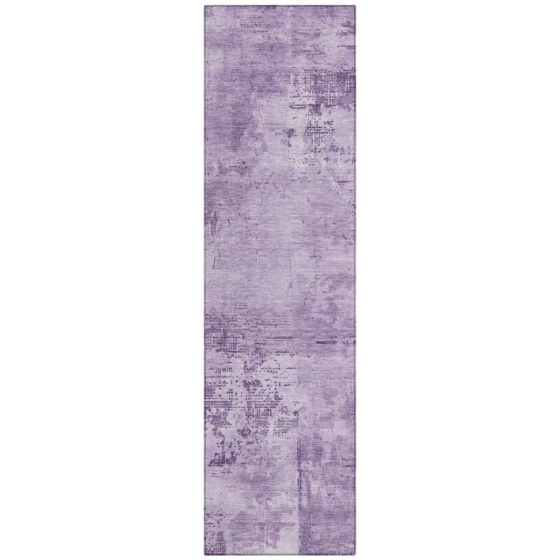 Machine Washable Indoor/ Outdoor Abstract Modern Chantille Rug
