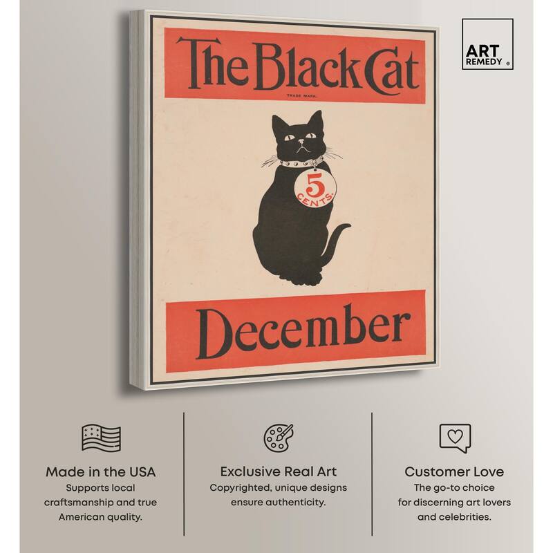 The Black Cat December 1890 Canvas by Art Remedy