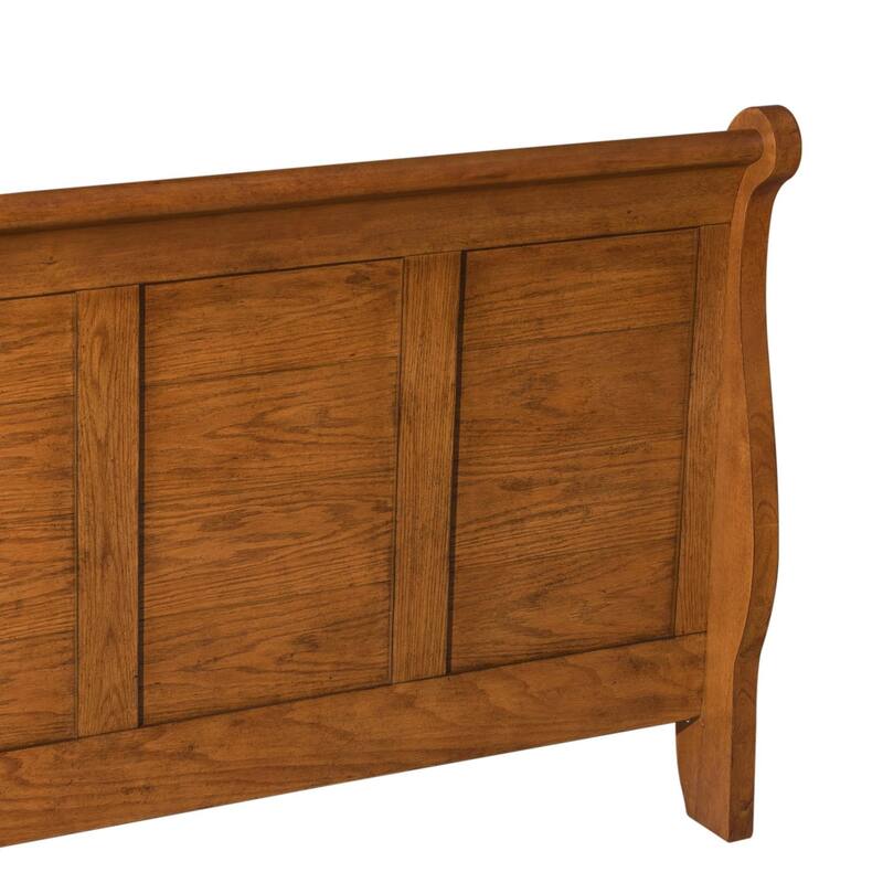 Copper Grove Epper Aged Oak Youth Sleigh Bed