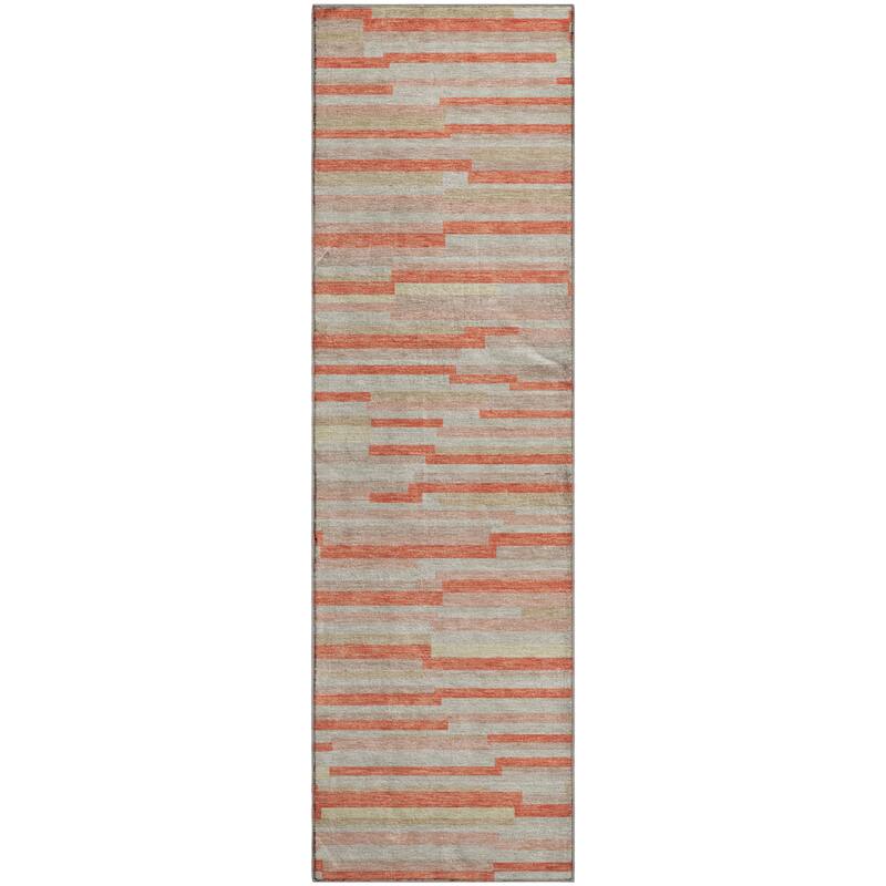 Premium Washable Super Soft Geo Stripes Mayfield Rug
