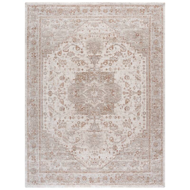 SAFAVIEH Kendal Yuriko Traditional Rug - 9' x 13' - Ivory/Beige Grey
