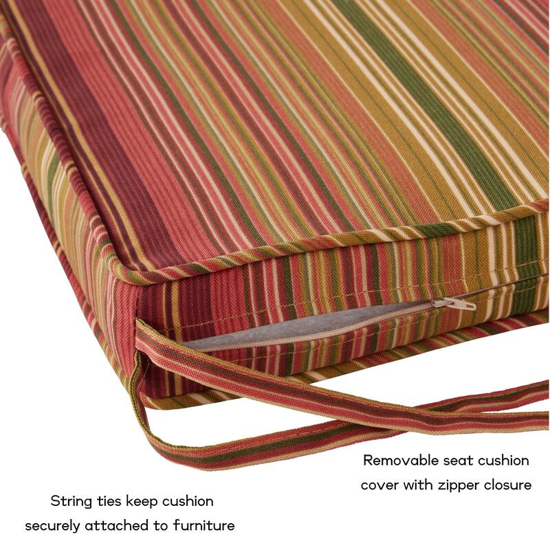 Greendale Home Fashions 18-Inch Square Outdoor Chair Pad (4-Pack)