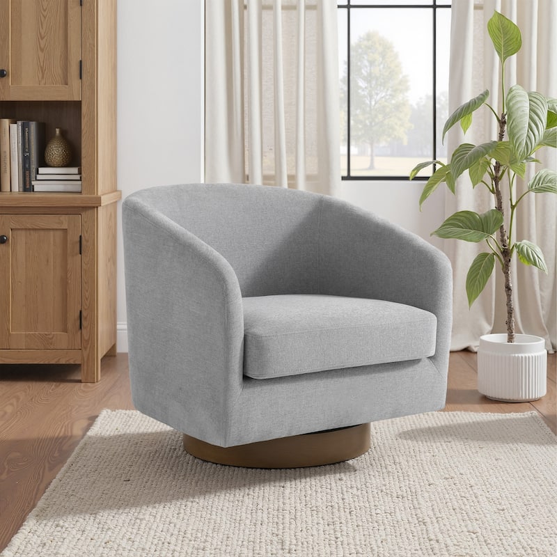 UIXE 31" W Swivel Round Barrel Chair Accent Chairs