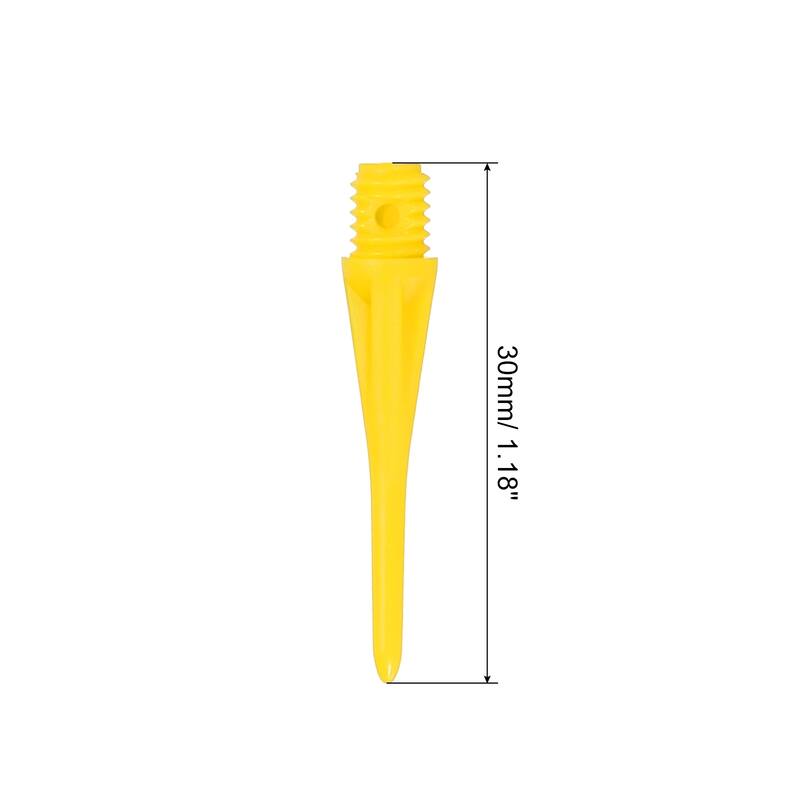 Plastic Dart Tips, 100 Pack 2BA Thread Soft Dart Tips Plastic Tip - Yellow