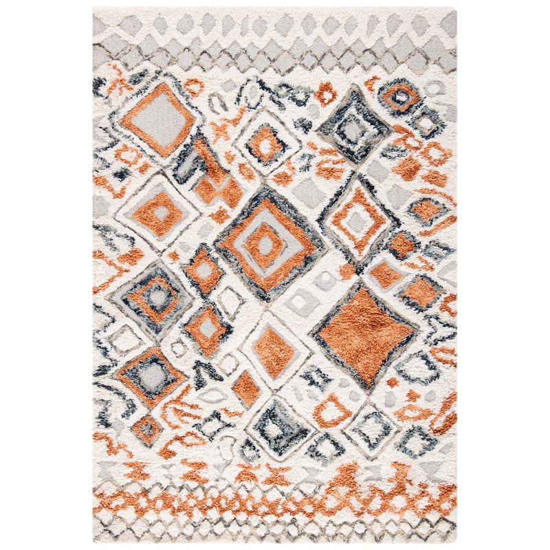 SAFAVIEH Handmade Casablanca Shag Grainne Tribal Wool Rug