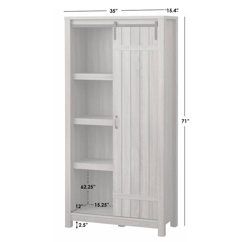 Simple Living Glasbern Barn Door Bookcase