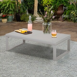 Tahoe Outdoor Patio Powder-Coated Aluminum Coffee Table - On Sale - Bed ...