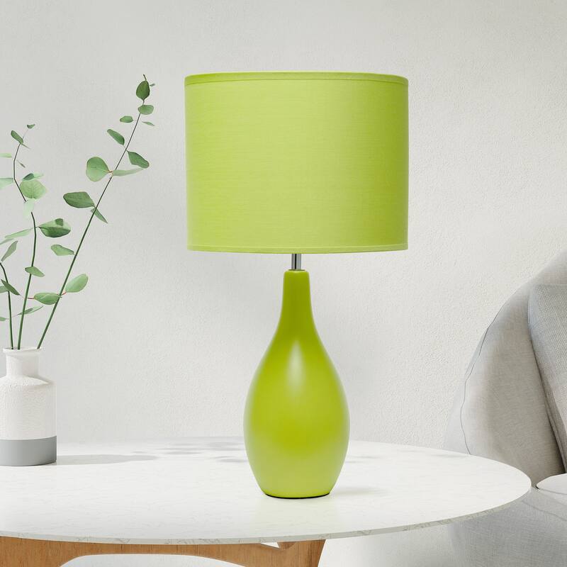 18.11" Standard Dewdrop TableLamp with Matching Fabric Shade