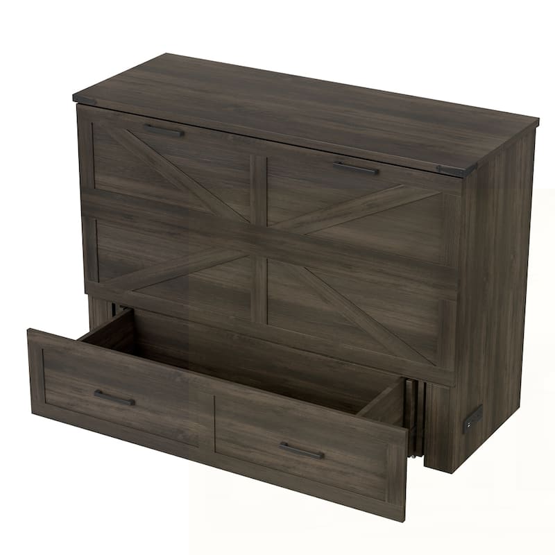 Foldable Platform Bed with Large Storage Drawer