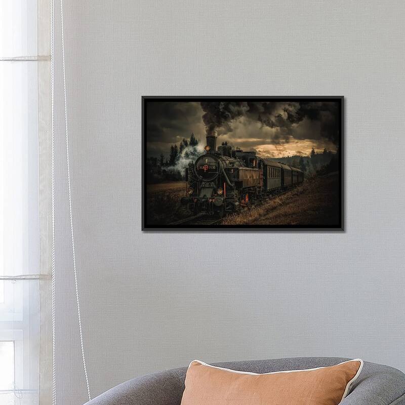 iCanvas "Gold Digger Train" by Hubert Bichler Framed Canvas Print