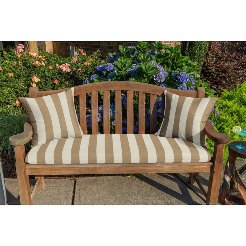 Sunbrella 20 inch Square Stripe Outdoor Throw Pillow