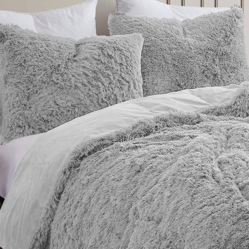 Long Plush Shaggy Comforter Set