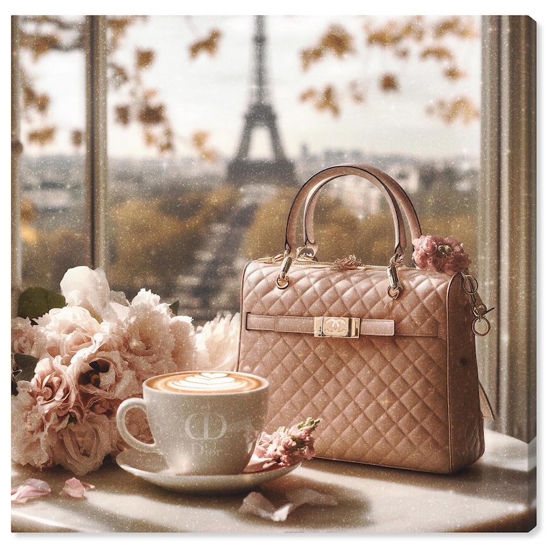 Glam by the Window Paris Canvas by Art Remedy, Gallery Wrapped - 20" x 20"