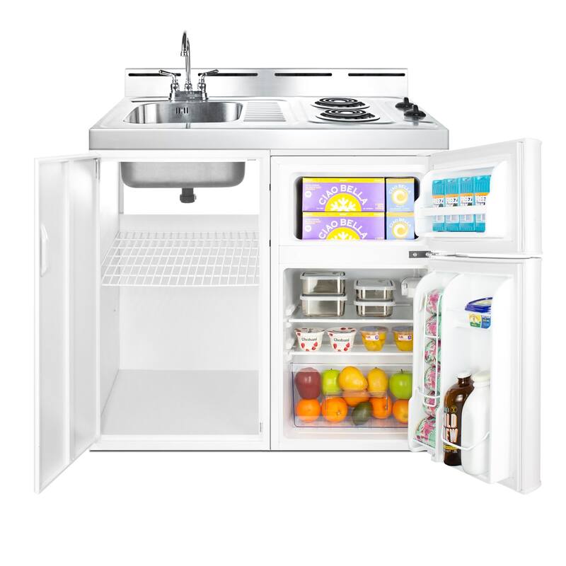 Summit 39 Inch Wide All-In-One Kitchenette with Electric Coil Burners