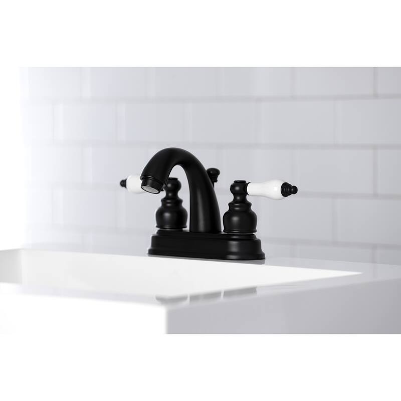 Restoration Two-Handle 3-Hole Deck Mount 4 in. Centerset Bathroom Faucet