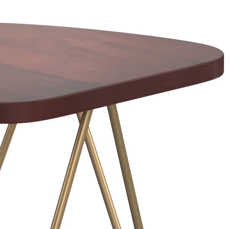WYNDENHALL Tillman Modern 18 inch Wide Metal and Wood Accent Side Table - 18 W x 18 D x 21 H