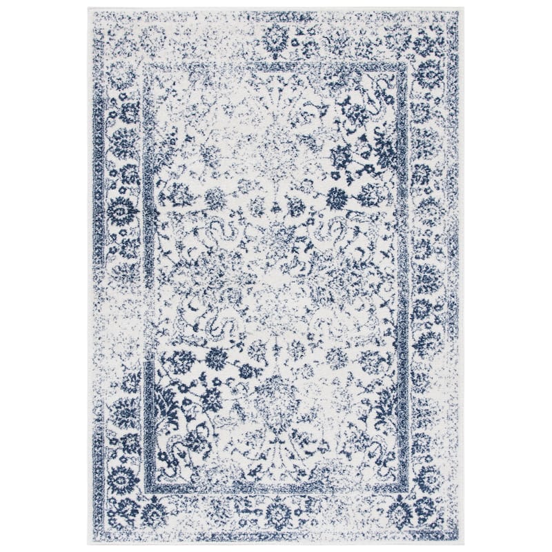 SAFAVIEH Adirondack Riin Rustic Shabby Chic Distressed Rug - 4' x 6' - Ivory/Navy