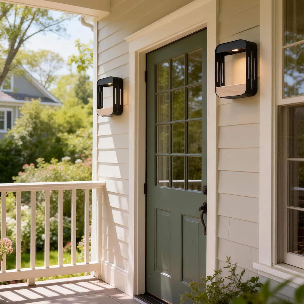 Modern Rectangular Iron Outdoor Wall Light