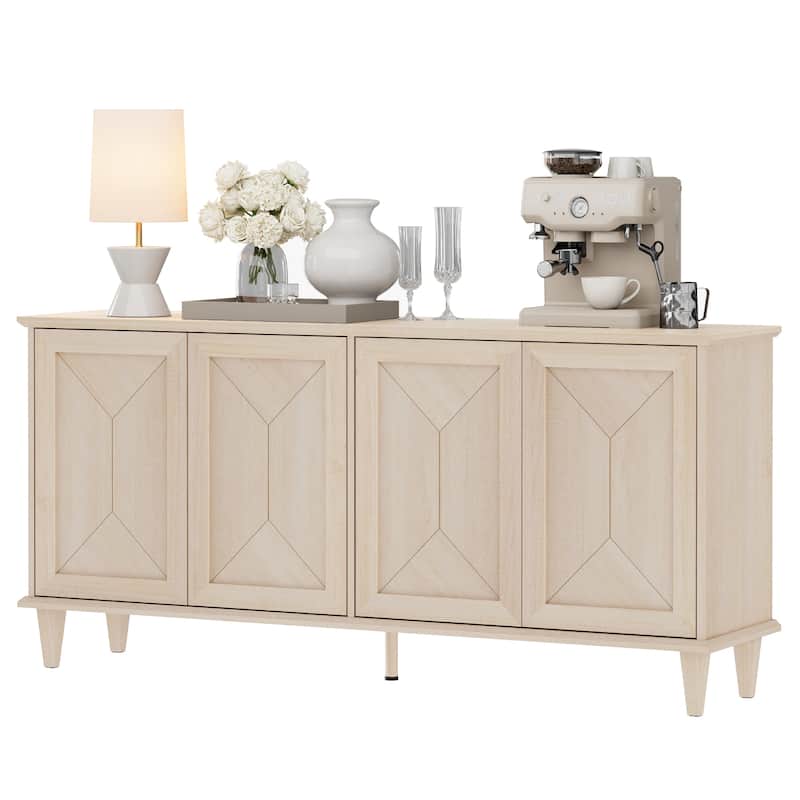 Large Buffet Cabinet with Handcrafted Pop-Up Doors for Dining Room