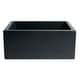 preview thumbnail 5 of 9, 24" Black Matte Reversible Smooth / Fluted Single Bowl Fireclay Farm Sink