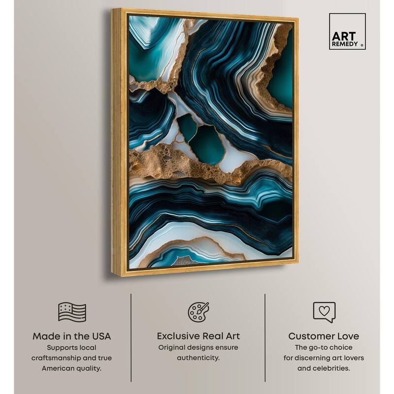 Teal Tectonic II Canvas by Art Remedy