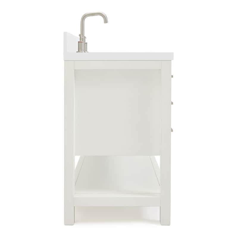 Ariel S055SWQRVO Magnolia 55" Free Standing Single Basin Vanity Set