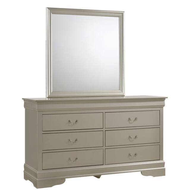 LYKE Home Anabelle Silver Champagne Mirror - Silver Champagne - 38"H X 38"W X 1"D