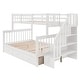 preview thumbnail 24 of 52, Modern Twin over Full Bunk Bed With Drawer,Storage And Guard Rail,Solid Construction for Kids