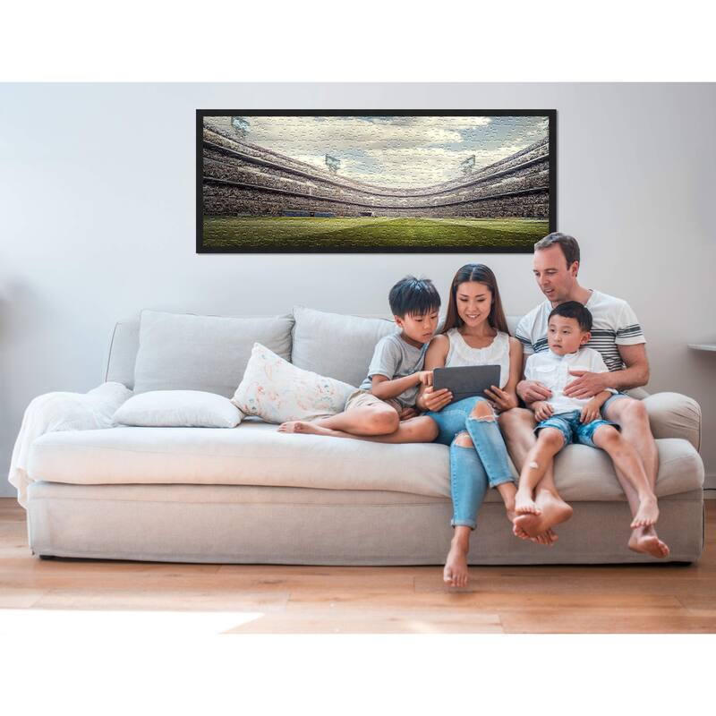 24x30 Jigsaw Puzzle Frame Kit - Kit Includes Puzzle Glue Sheets, Silver Wood Puzzle Frame with White Mat